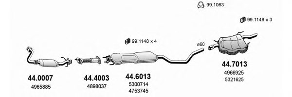 ASSO ART3597 Exhaust System